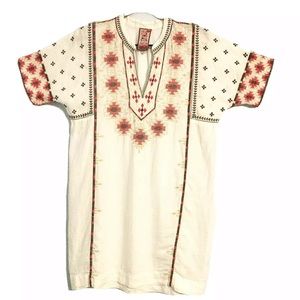 Johnny Was Paige Linen Embroidered Tunic Top
